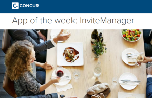 InviteManager named Concur App of the Week!